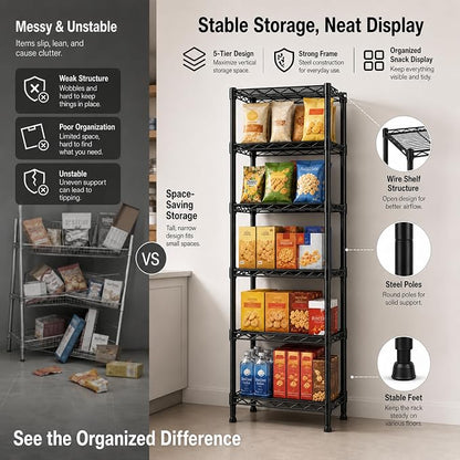 GRANNY SAYS 6-Tier Narrow Storage Shelves - Image 9