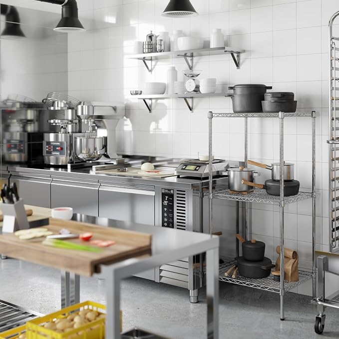 21" Deep x 24" Wide x 54" Height Wire Shelving Kit | 3-Tier | NSF Commercial - Image 7