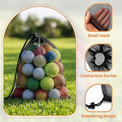 6-Pack Nylon Mesh Bags Drawstring – 11.8'' x 9.8'' Secure Cinch-Top - Image 3