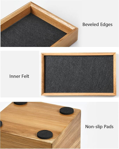 HULISEN Wooden Desk Organizer Tray, Pencil Holder - Image 3