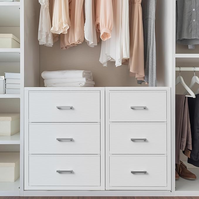 BOLUO Closet Drawers White 3 Drawer Dresser - Image 5