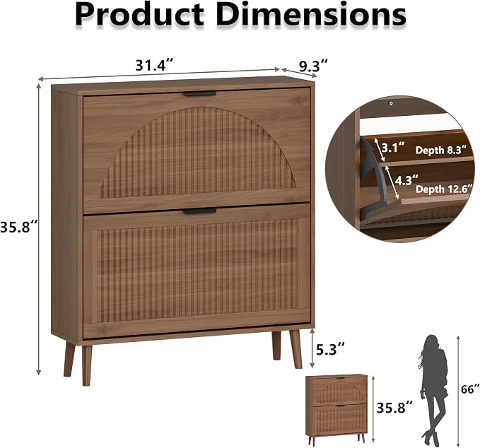 BORNOON Shoe Cabinet for Entryway - Image 2