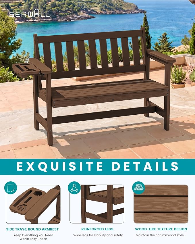SERWALL HDPE Outdoor Bench - Image 5