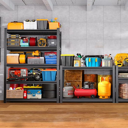 71"H Garage Shelving-3000LBS 5 Tier Storage Shelves, Adjustable Heavy Duty - Image 2