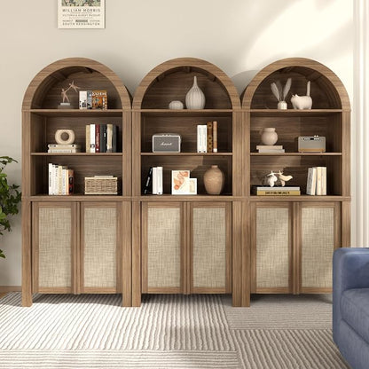 Yechen Arched Bookcase, 70.5" Tall Bookcase by Yechen