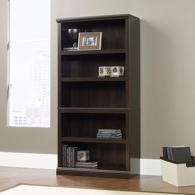 Sauder 5-Shelf Bookcase/ Book shelf, L: 35.28" x W: 13.23" x H: 69.76" - Image 2