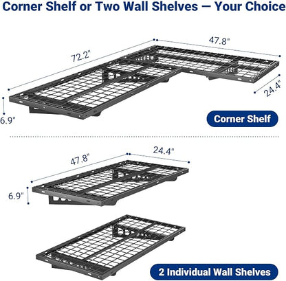 FLEXIMOUNTS 2 Pack 2x4ft Corner Wall Shelving - Image 3
