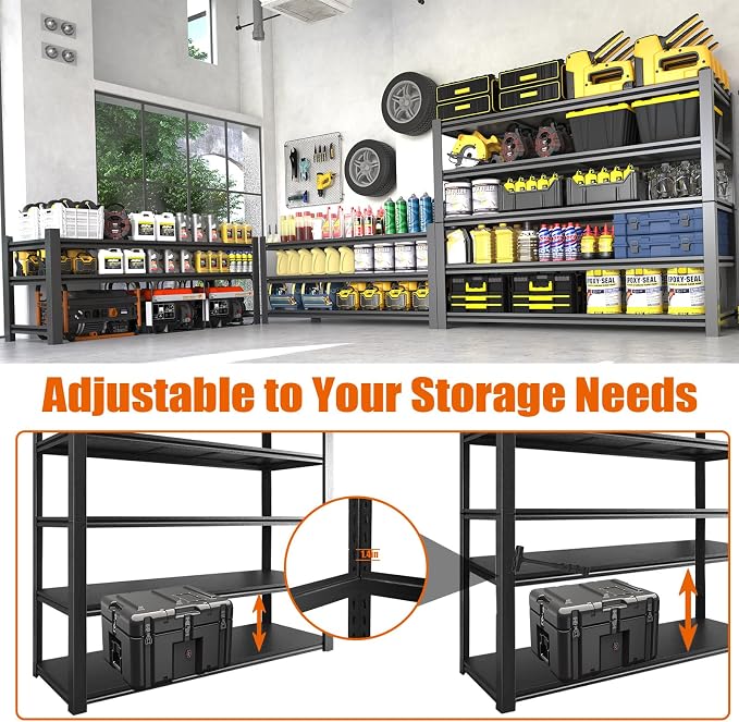 60" W Garage Shelving Heavy Duty Metal Shelving 3000LBS Storage Shelves - Image 6