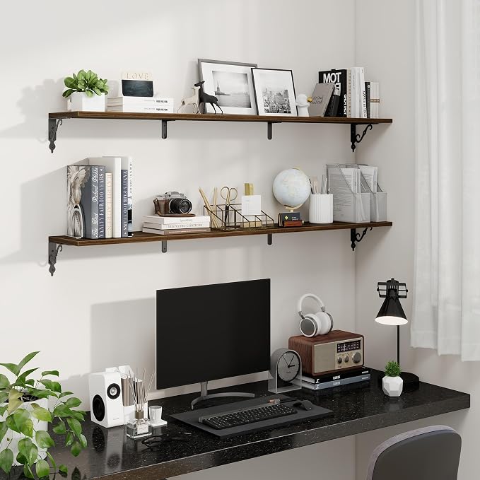 Fun Memories 55 Inch Floating Shelves, Long Floating Shelves Wall-Mounted - Image 2