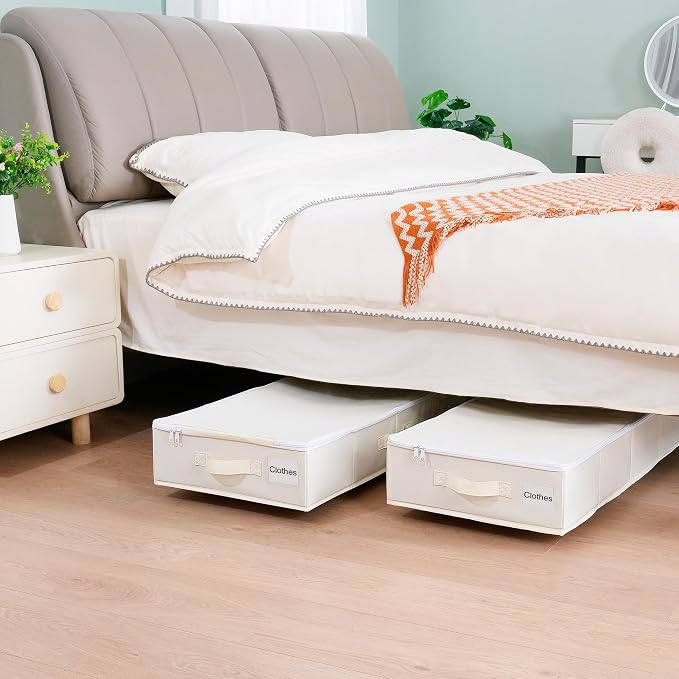 Vincona Under Bed Storage with Wheels, 2 Pack Under Bed Storage Containers with - Image 4