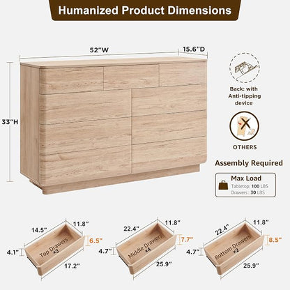 ACCOHOHO Modern 9 Drawer Dresser - Image 2