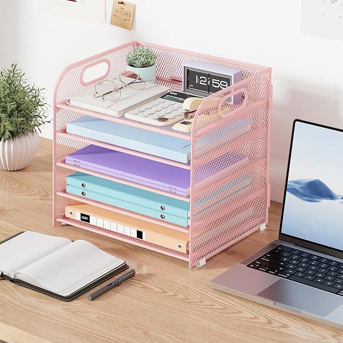 Cawukege 2 Pack 5 Tier Paper Organizer, Letter Tray - Image 7