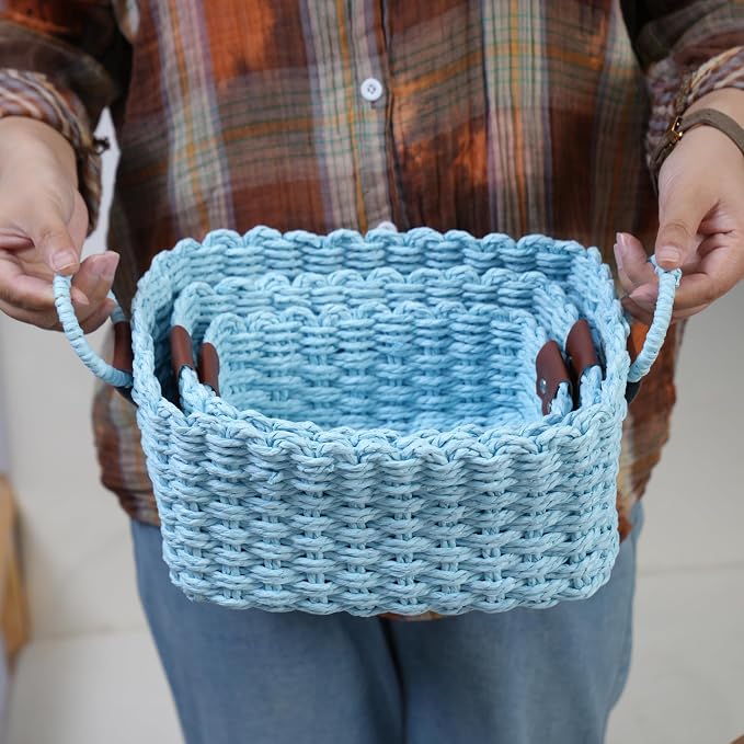 Small baskets for Organizing, Cute woven Storage basket - Image 4
