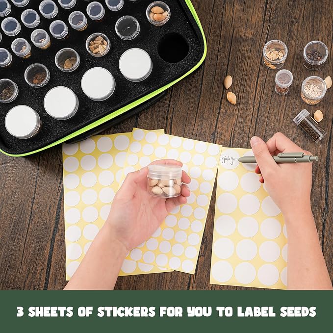 ProCase 41 Slots Seed Storage Organizer Sorter Box, Sturdy Seed Bank Saving Kit - Image 6
