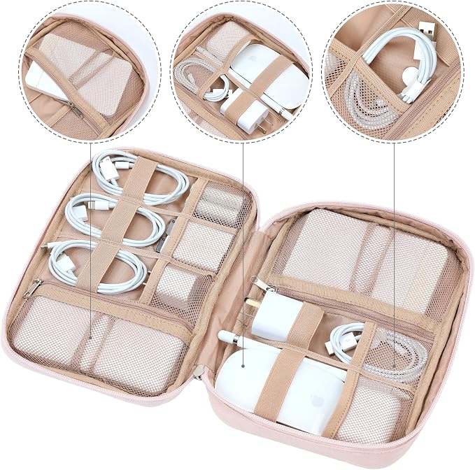 NISHEL Travel Cord Organizer Case, Tech Electronic Bag, Essentials - Image 3