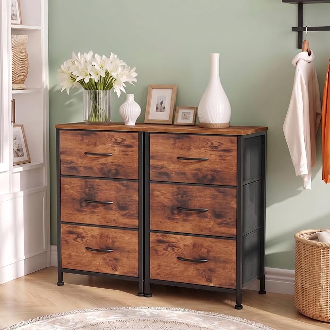 3 Drawers Dresser for Bedroom Fabric Storage Tower - Image 2