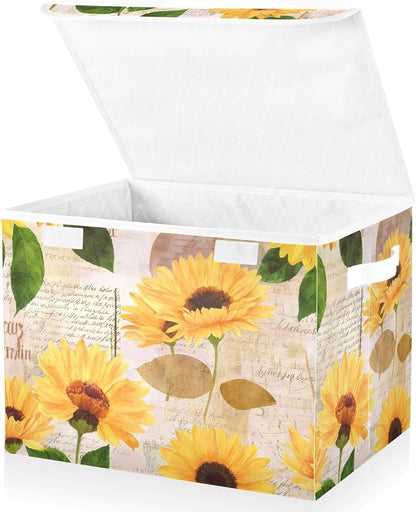 Yellow Sunflower Storage Bins - Image 2