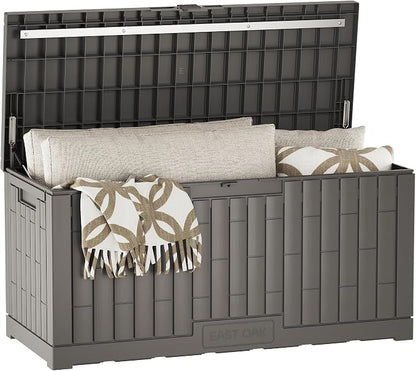EAST OAK 120 Gallon Outdoor Storage Box | Large Resin Deck Box by EASTOAK