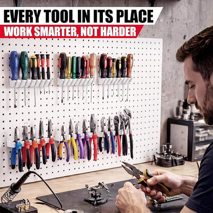 Junkin 6 Pcs Pegboard Screwdriver Holder and Pliers Organizer Set, Pegboard - Image 6