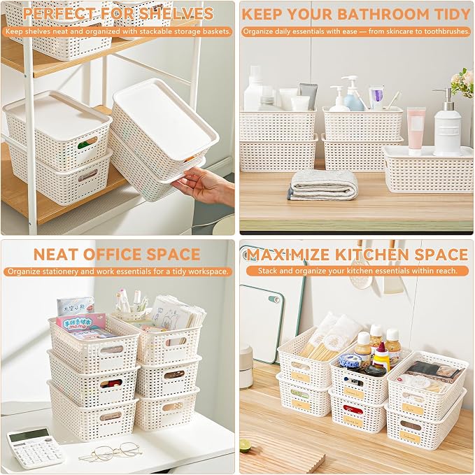 10 Pack Plastic Storage Bins - Image 7