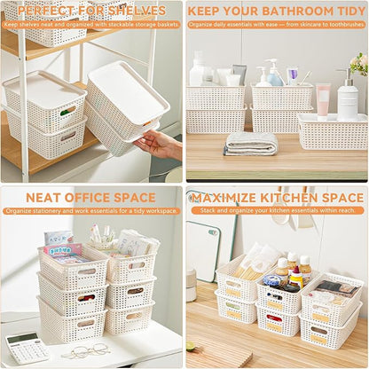 10 Pack Plastic Storage Bins - Image 7