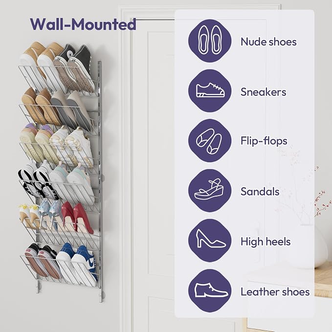 SWTYMIKI Over the Door Shoe Organizer - Image 4