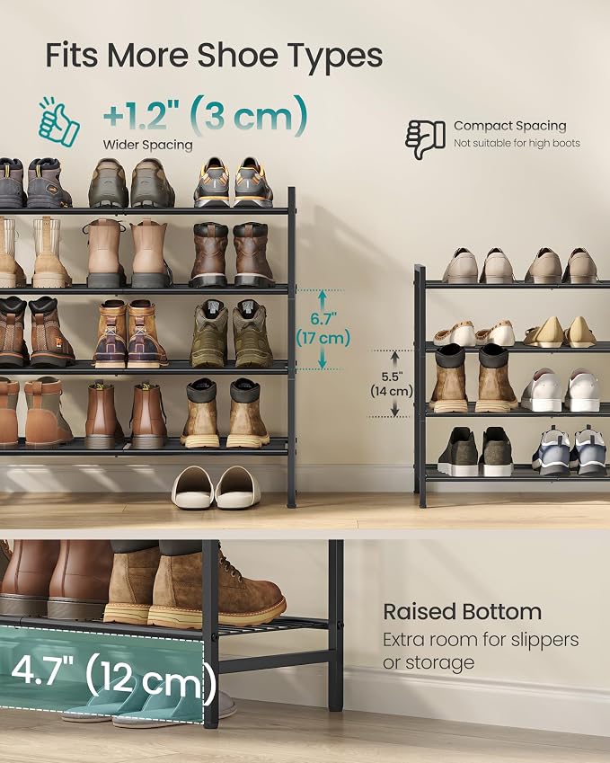 SONGMICS Metal Shoe Rack, Free Standing Shoe Organizer - Image 5