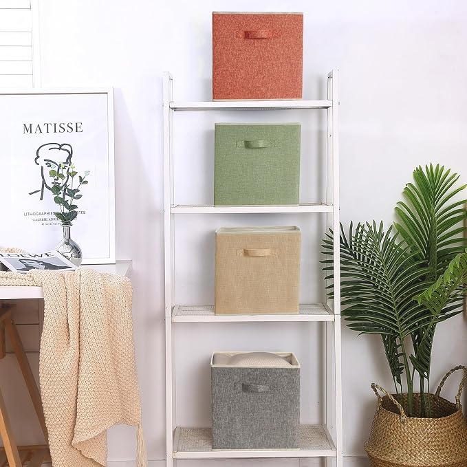 Storage Cube Organizer Bin 13" x 15" x 13" Large Boxes Fabric Basket - Image 3