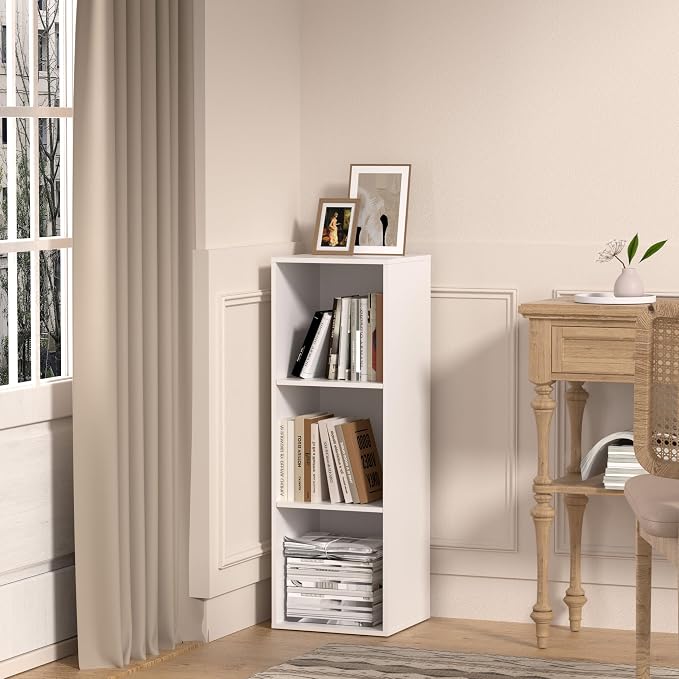 3 Cube Storage Organizer, 3 Tier Cube Low Bookcase Freestanding Storage Display - Image 8