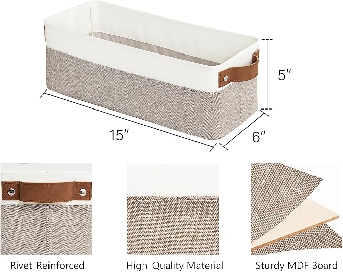 StorageWorks Narrow Storage Bins, Small Baskets - Image 2