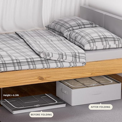 CYhom Under Bed Storage Bins Frame Storage Box Oxford Fabric Sturdy Underbed - Image 6