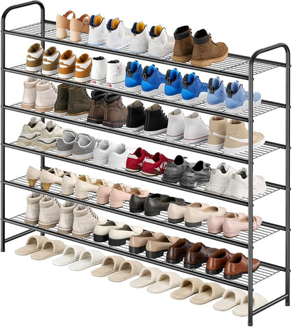 KEETDY Large Shoe Rack 6 Tier Organizer Tall Metal Shoe Organizer by KEETDY