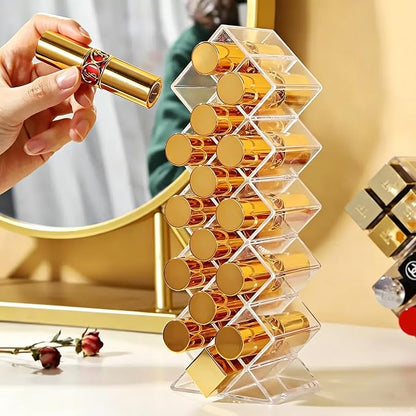 Lipstick Organizer, 16 Slots Fish Shape Cosmetic Lip Gloss Tower - Image 8