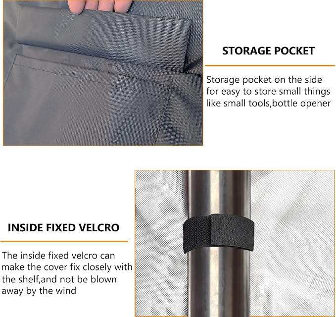 Waterproof Shelf Cover, 600D Heavy Duty Dustproof Storage Wire Rack Covers - Image 7