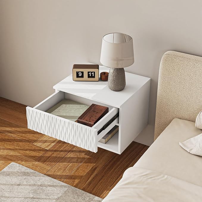 Floating Nightstand Set of 2, Modern Bedside Tables - Image 8