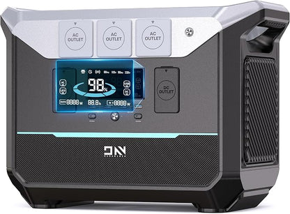 DaranEner Portable Power Station 1382.4Wh LiFePO4 Battery, 1800W Solar Generator by DaranEner