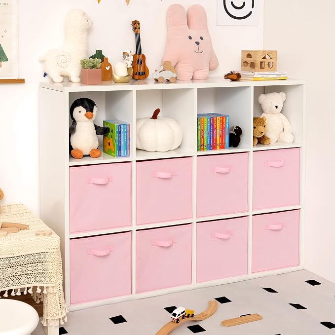 GRANNY SAYS Pink Cube Storage Bins, 13x13 Storage Cube Organizer, Decorative - Image 8
