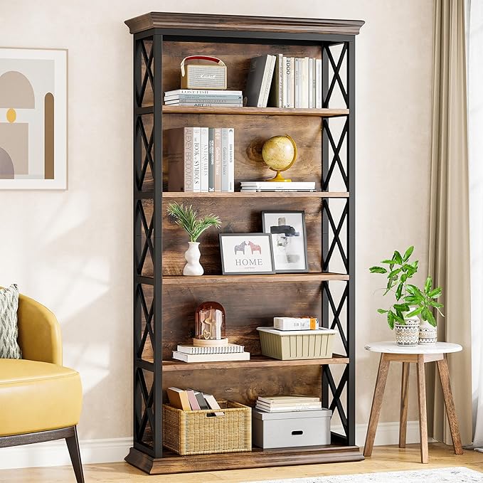 Tribesigns 6-Tier Bookcase, 71 Inches Industrial Bookshelves and Bookcase | by Unknown