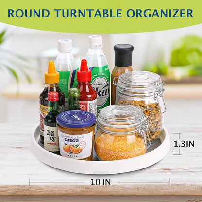 Lazy Susan Turntable, 10 Inch Non-Skid Lazy Susan Organizer - Image 4