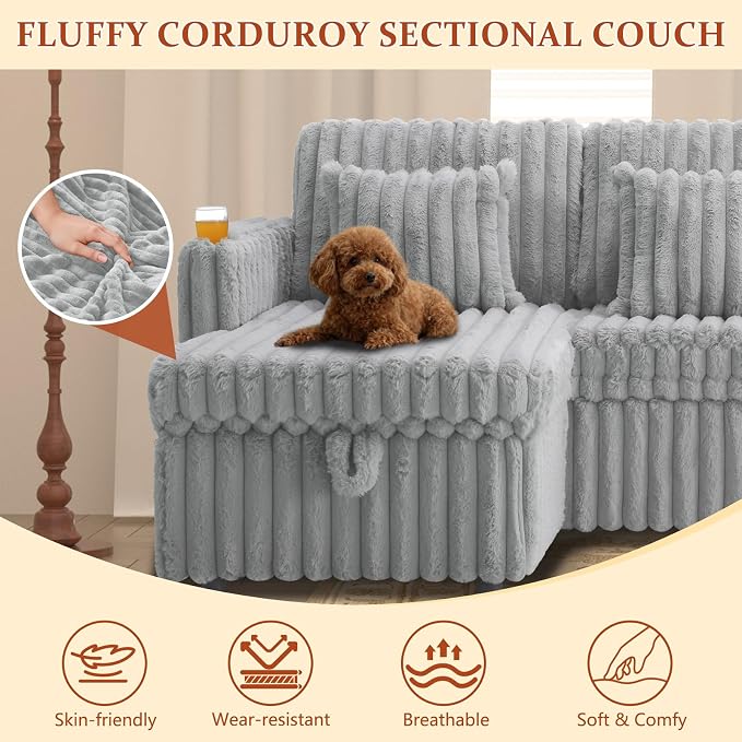 107'' Sectional Sleeper Sofa - Image 6