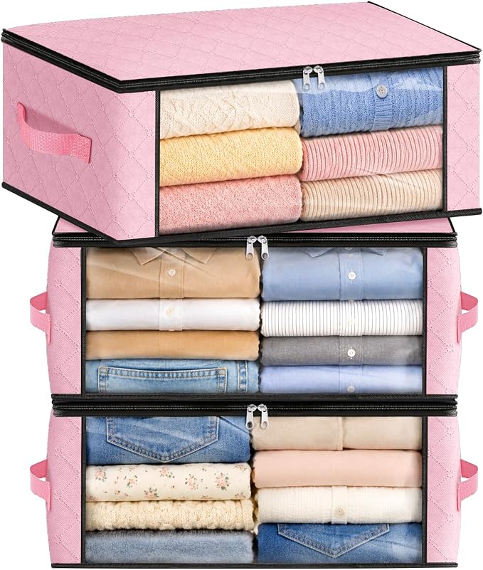 Fab totes 35L Closet Organizers and Storage, Foldable Under Bed Storage by Fabtotes