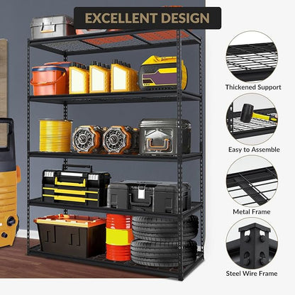 GarveeTech Heavy Duty Garage Shelving Unit, 60 in L x 24 in W x 78 in H - Image 3