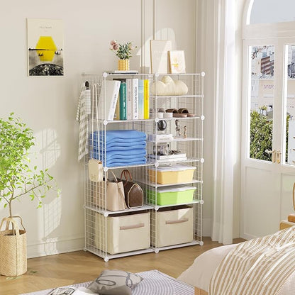 C&AHOME Wire Cube Storage Unit, Interlocking Metal Wire - Image 2