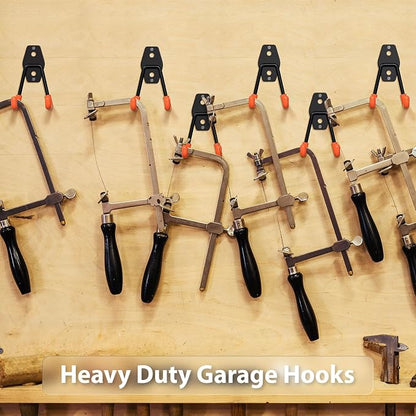 Garage Hooks with Anti-Slip Coating, Heavy Duty Wall Mount Storage Hooks - Image 4