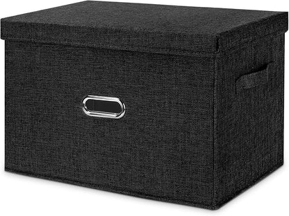 Large Linen Fabric Foldable Storage Bins by Unknown