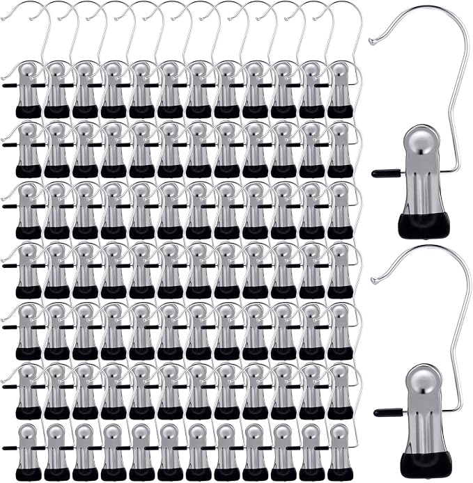 100 Pack Boot Hangers Clips for Closet, Heavy Duty Legging Organizer for Closet - Image 8