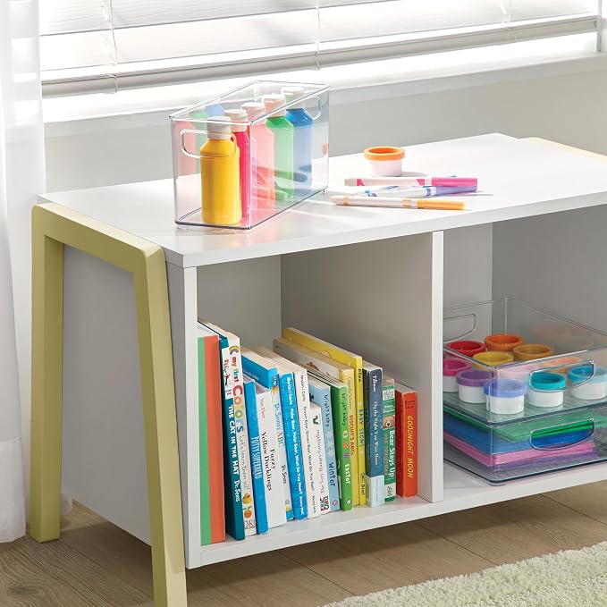 iDesign Slim Clear Plastic Stackable Storage Bin, Tall Narrow - Image 6