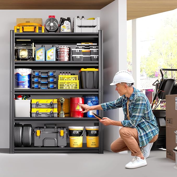 Heavy Duty Metal Garage Shelving Unit, 71.2" H x 35.4" W x 16" D, 5-Tier - Image 6