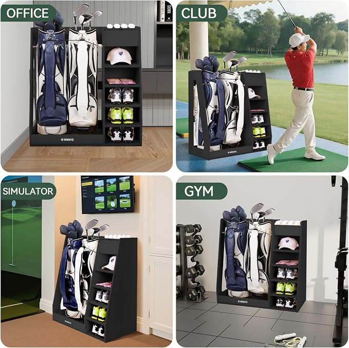 wingyz Wooden Golf Storage Organizer - Image 4