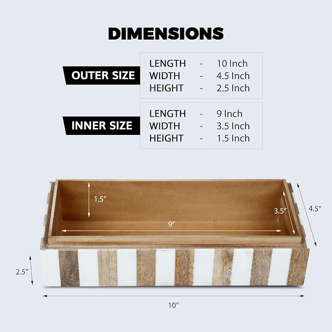 Handicrafts Home White Decorative Storage Box - Image 2